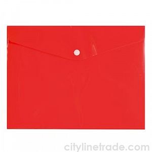 Папка-конверт на кнопке "Nix" А5+, красный